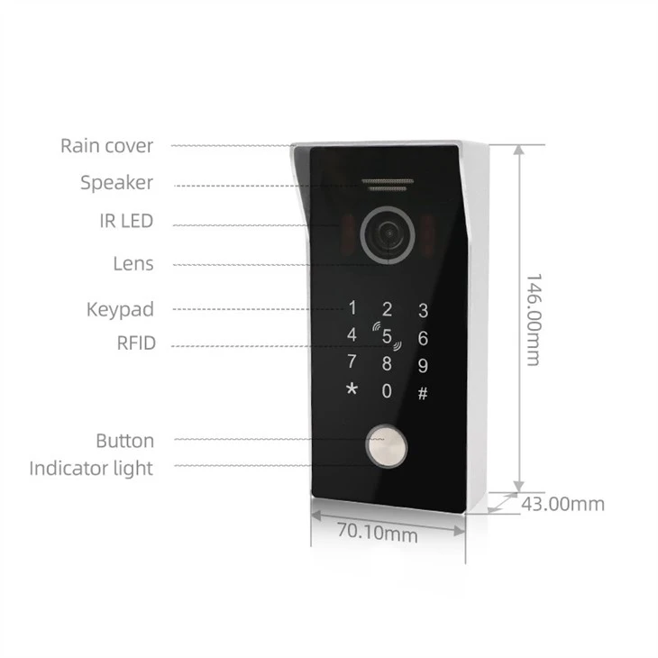 Metal video doorbell